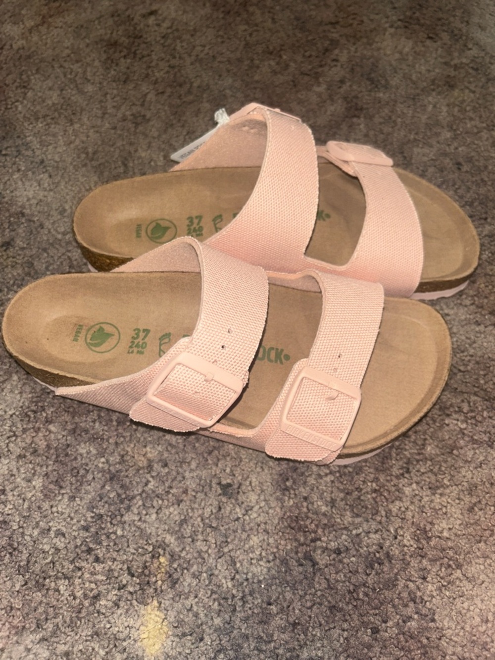 Birkenstock Light Pink Double Buckle Vegan Slides
